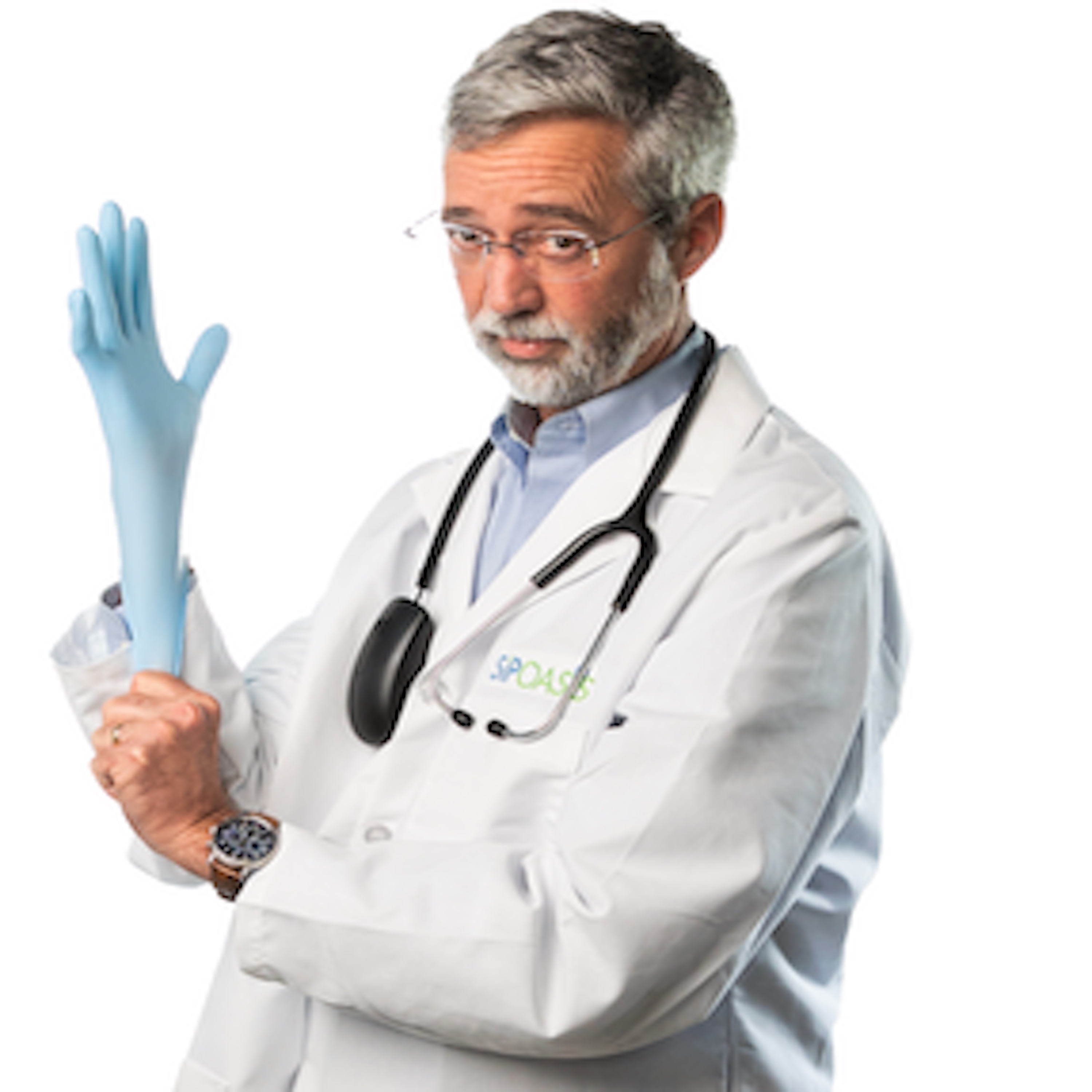 Cybersecurity expert with latex glove